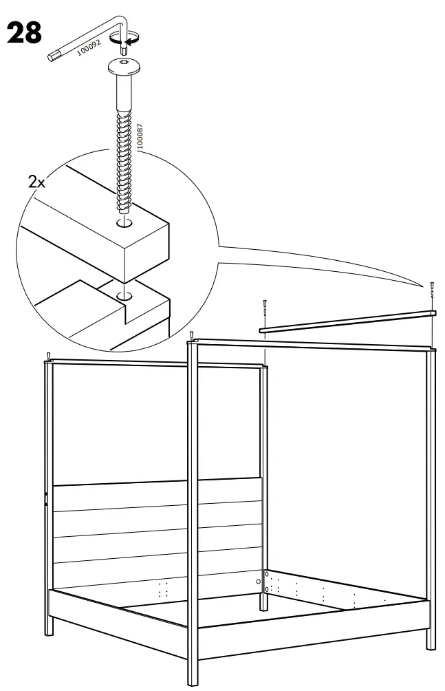 IKEA YTTERVAG Four Poster Bed Frame -Fig 18