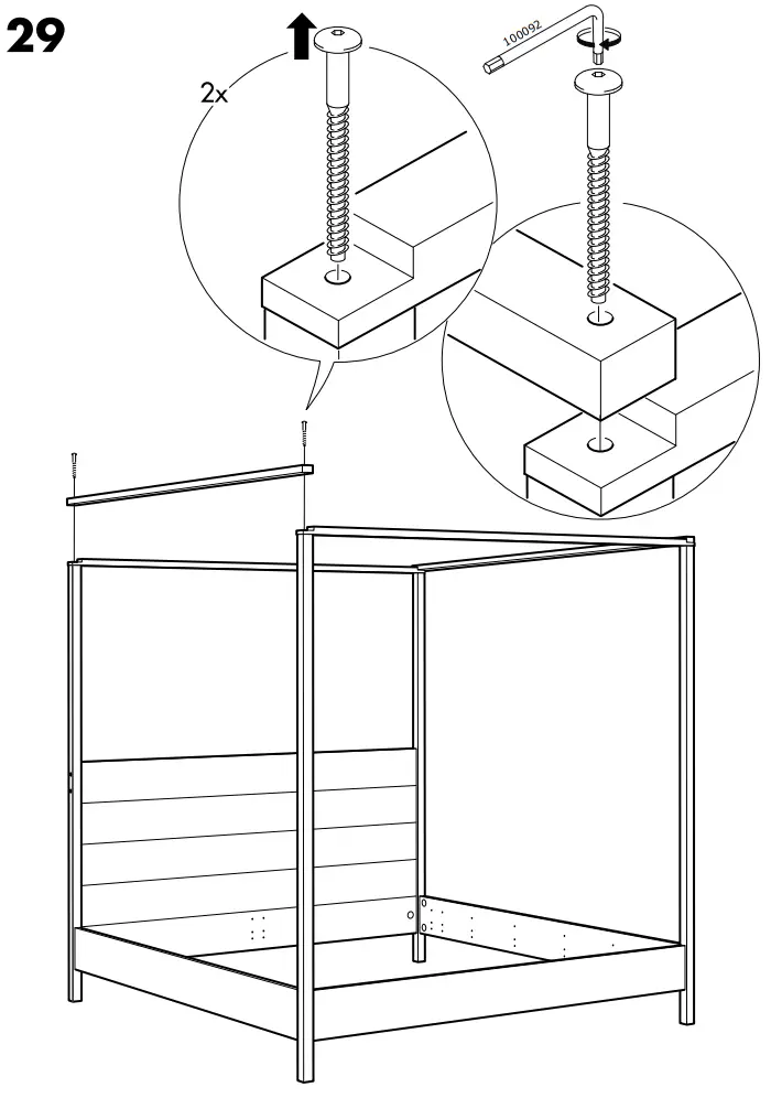 IKEA YTTERVAG Four Poster Bed Frame -Fig 19
