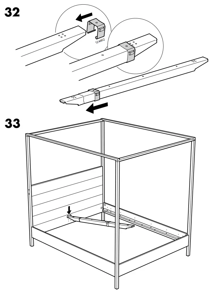 IKEA YTTERVAG Four Poster Bed Frame -Fig 23