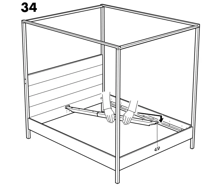 IKEA YTTERVAG Four Poster Bed Frame -Fig 24