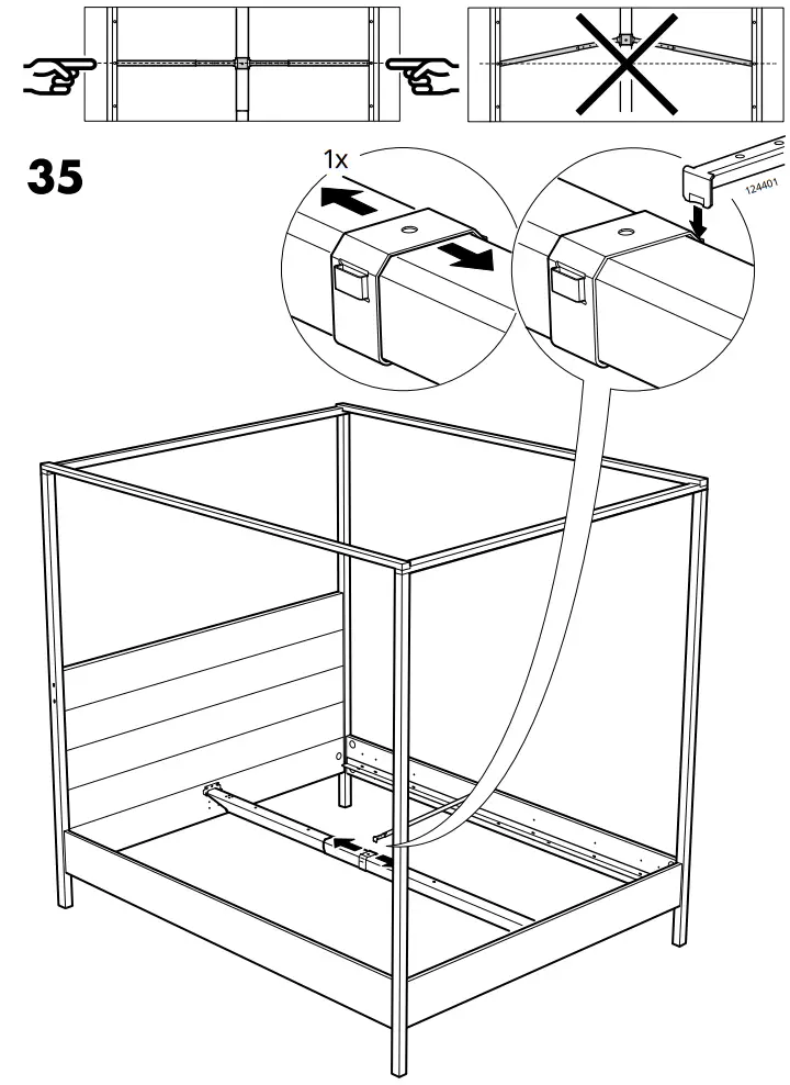 IKEA YTTERVAG Four Poster Bed Frame -Fig 25