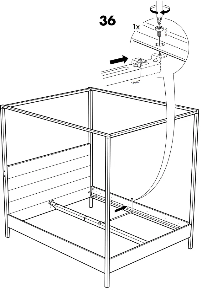 IKEA YTTERVAG Four Poster Bed Frame -Fig 26
