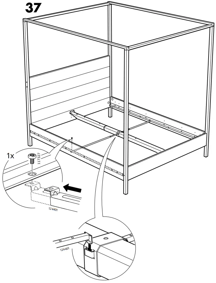 IKEA YTTERVAG Four Poster Bed Frame -Fig 27