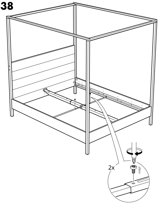 IKEA YTTERVAG Four Poster Bed Frame -Fig 28