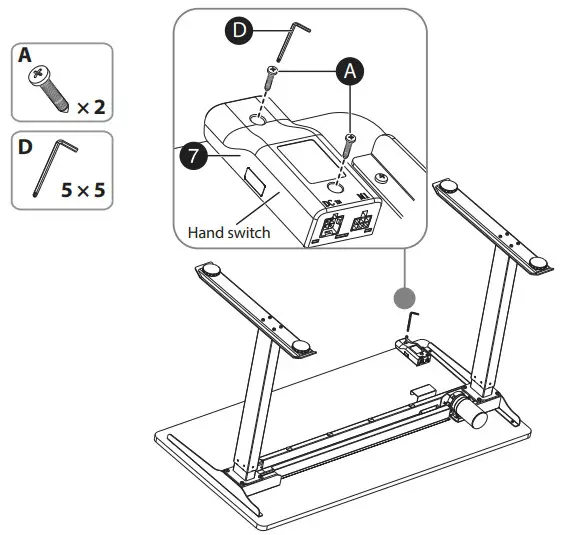 INSIGNIA NS-SDSK-BL Standing Desk - DOWN
