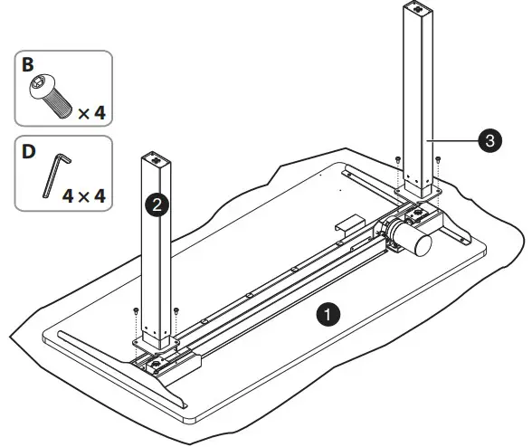 INSIGNIA NS-SDSK-BL Standing Desk - THE LEGS