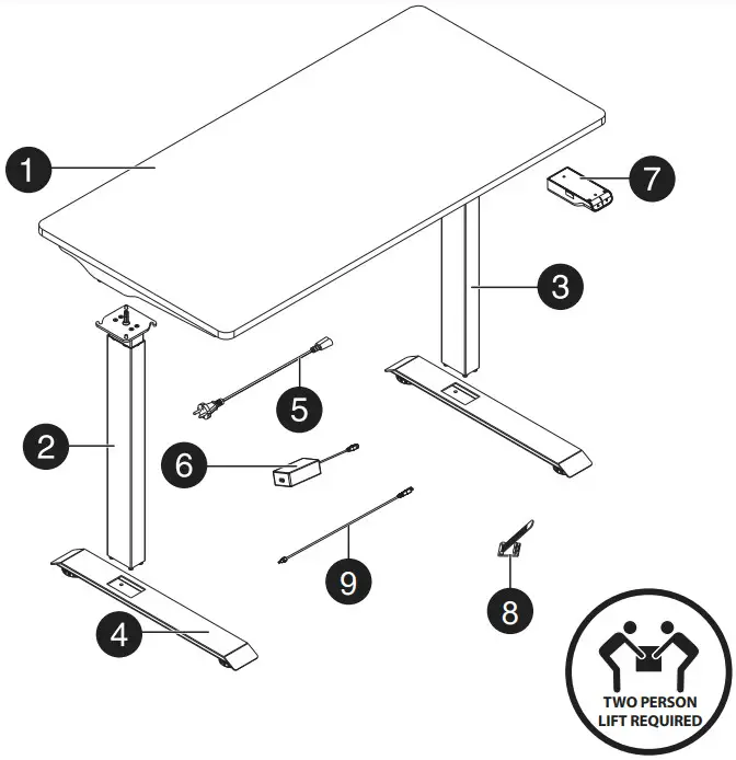 INSIGNIA NS-SDSK-BL Standing Desk