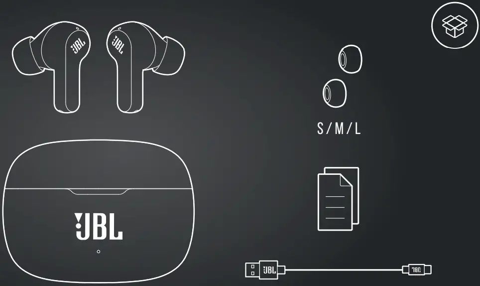 JBL 200TWS Wave Wireless In Ear Headphones - BOX