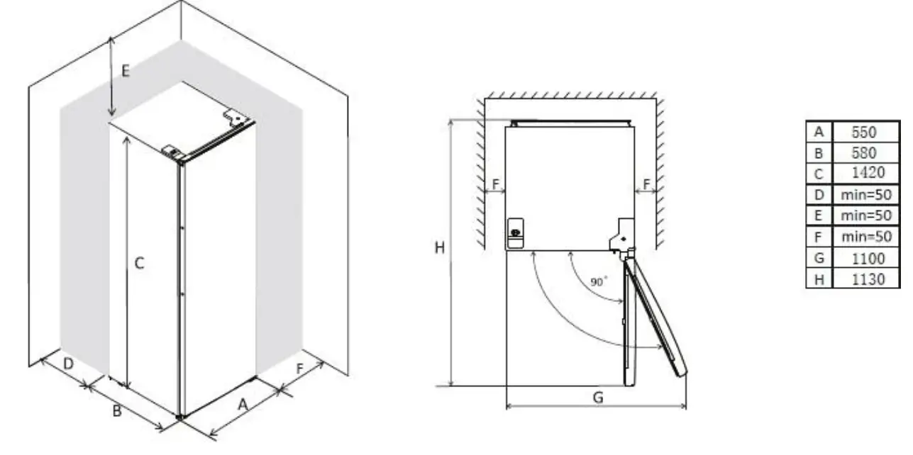 JOCEL JC310 Combinado Combi Refrigerator 2