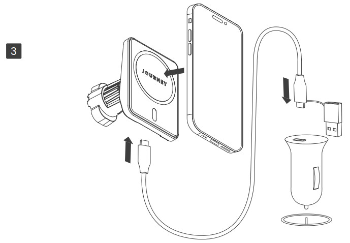 JOURNEY JREMWCVM Rapid Express Magnetic Wireless Car Charger - Fig 7