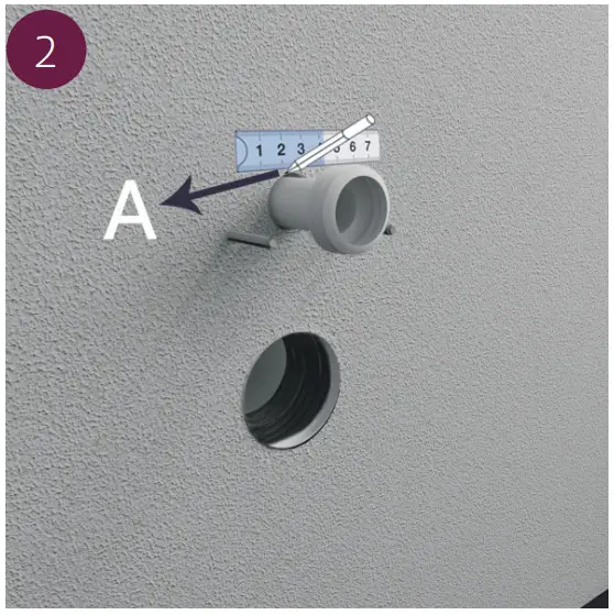 Jungborn Three 52 Wall Mounted Toilet - pipe