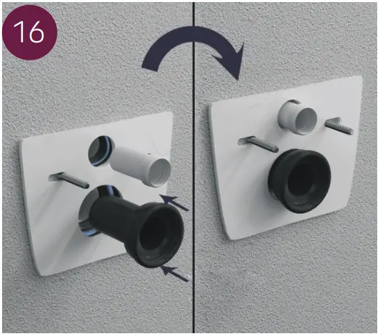 Jungborn Three 52 Wall Mounted Toilet - pipes