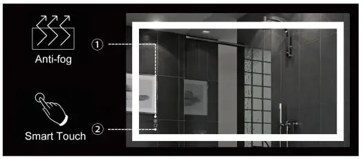 KEONJINN 28LX20W LED Mirror Bathroom Light Instruction Manual - Before installation