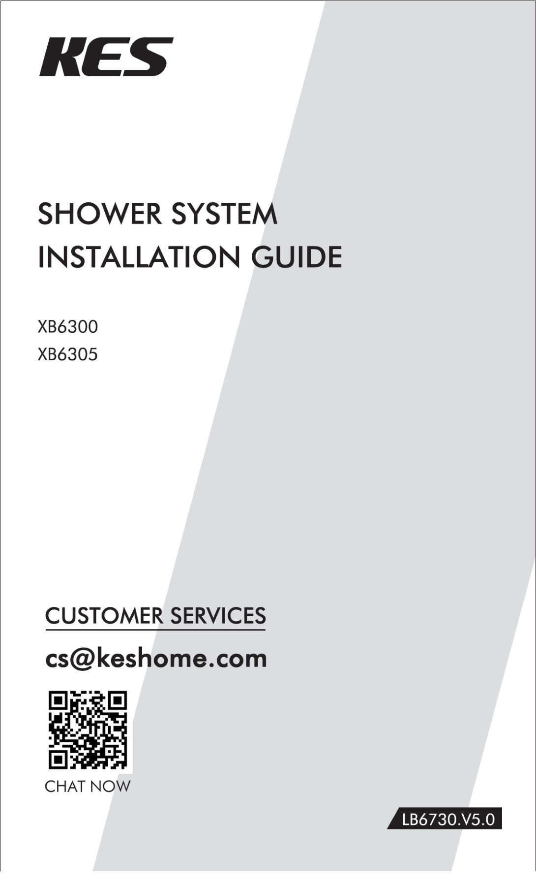 KES XB6300-BK Black Shower Faucet Set Shower System with Tub Spout Installation Guide