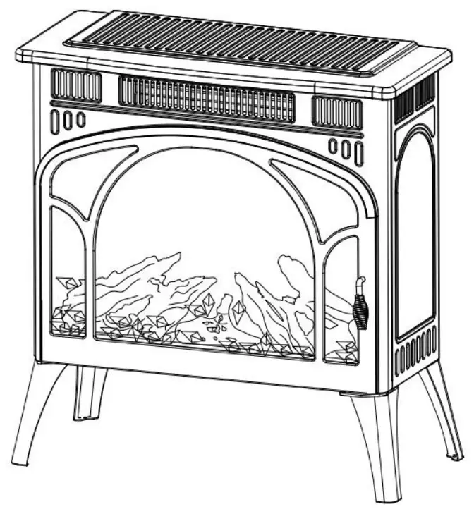 KISMILE S230C Upgraded Electric Fireplace Heater