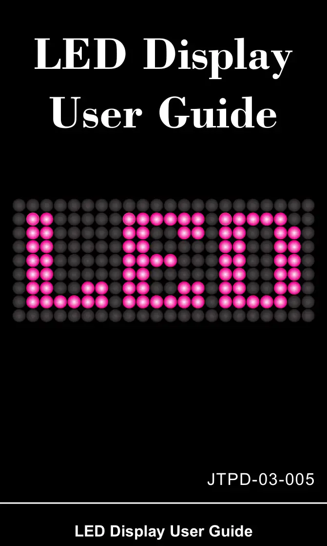 KJOY JTPD-03-005 Smart LED Display User Guide