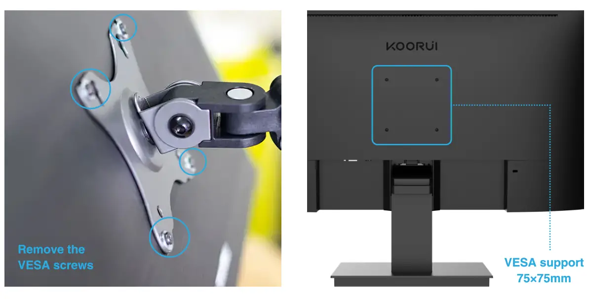 KOORUI 24N1A 24 Inch Business Computer Monitor - vga