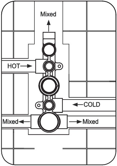 KW Bathrooms Thermostatic Concealed Shower Valve Round 3 Knob 3 Way - Installations 2