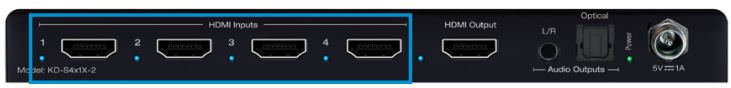 Key digital KD-S2x1X-2 2x1 4x1 4K 18G HDMI Switcher Instruction Manual - REAR PANEL