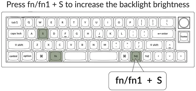 Keychron Q9 QMK Custom Mechanical Keyboard - Adjust The Backlight Brightness 1