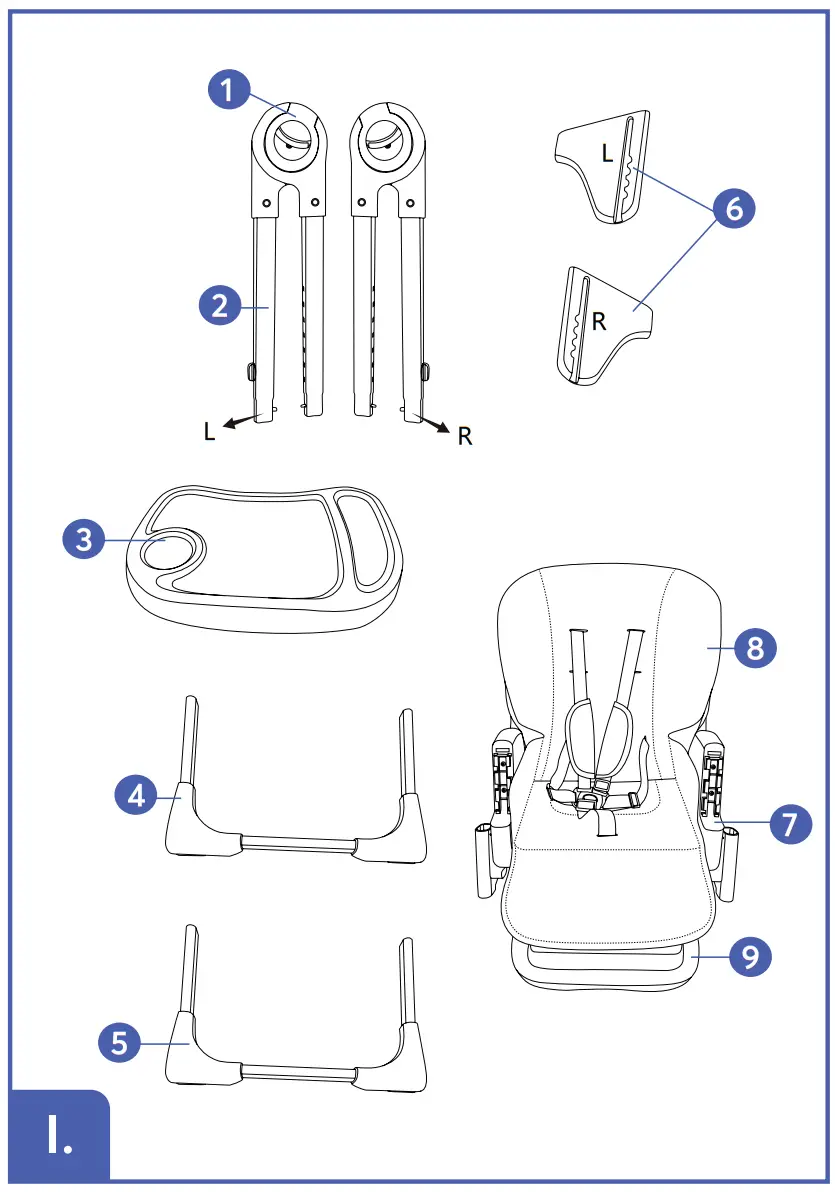 Kikkaboo COMFY High Chair - feager
