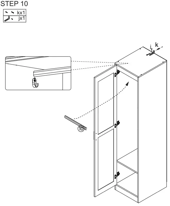Kmart 43229161 Hamptons Wardrobe 1 Door Hanging Rail - Figure6