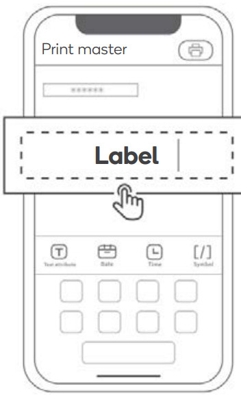 Kogan KAPRNTPKLBA Portable Pocket BT Label Printer - input text