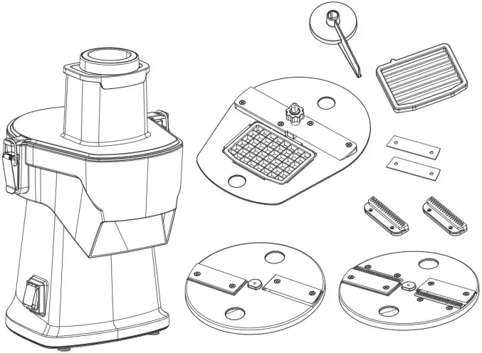 LIANQIAN GJ807 4 in 1 Multifunctional Food Cutter 1