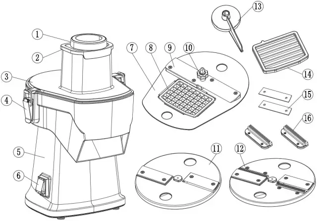 LIANQIAN GJ807 4 in 1 Multifunctional Food Cutter 2