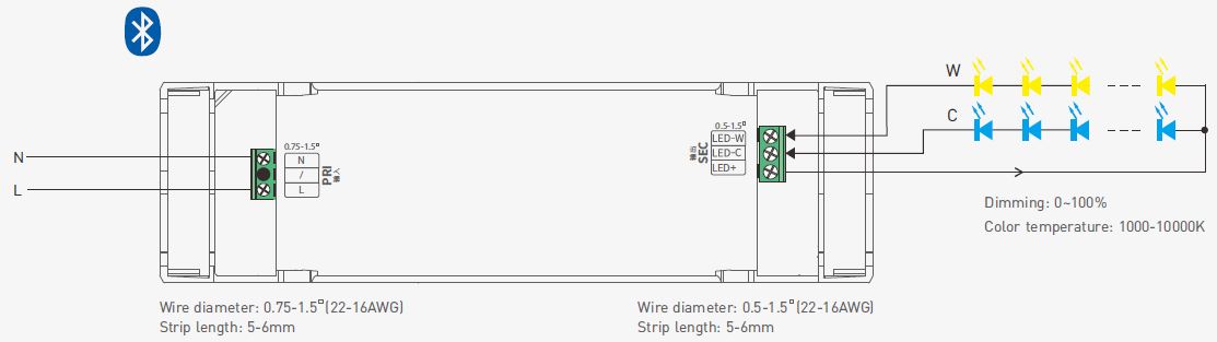 LTECH-SE-40-300-1050-W2B-Intelligent-Tunable-White-LED-Driver-FIG-3