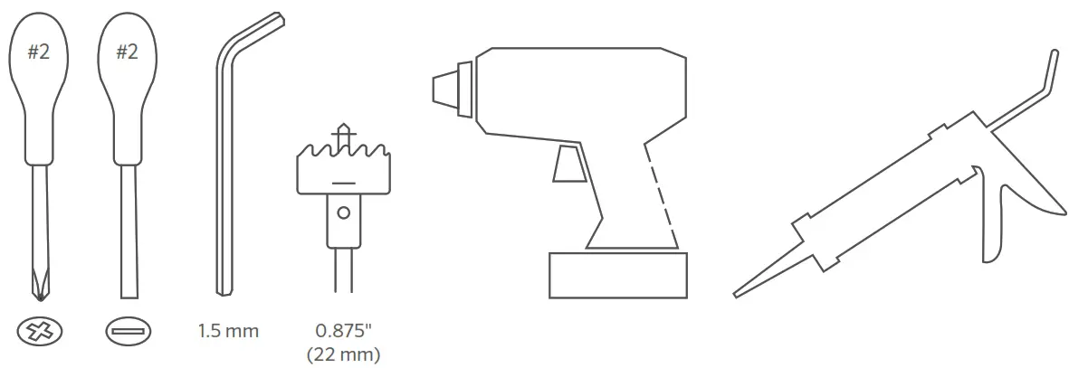 LUMASCAPE RIDGE RG4 LS1282 Wall Light - Tools