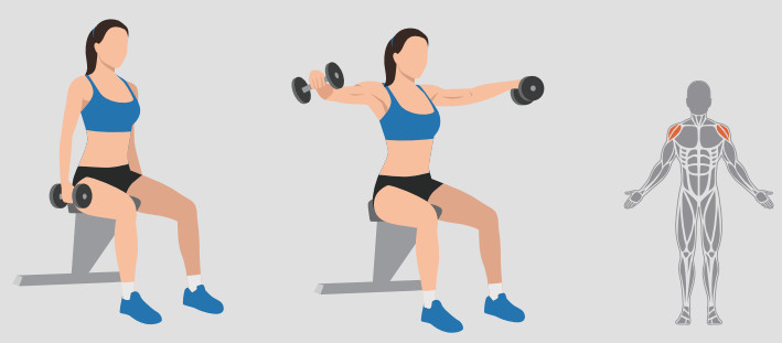 LUSPER Dumbbell Set Adjustable Weights - Seated Dumbbell Lateral Raise