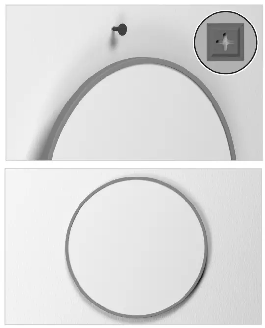 MADELEINE HOME MH-MR-604BK Medium Round Black Hooks Modern Mirror - step 5