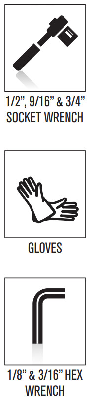 MASTER MFG UTVBR-M Adjustable Hitch Receiver Boom Mount Kit - TOOLS REQUIRED