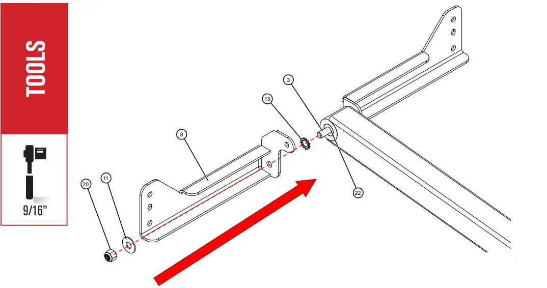 MASTER MFG UTVBR-M Adjustable Hitch Receiver Boom Mount Kit - TOOLS REQUIRED 13