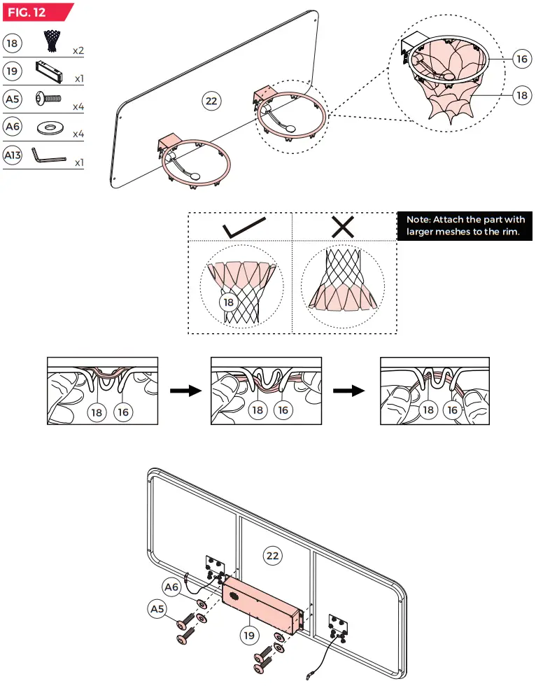 MD SPORTS BG138Y22001 Extra Long Shot EZ Fold Premium Arcade Basketball Game - Figure 12