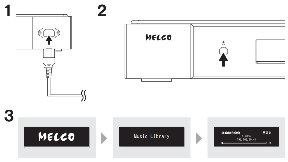 MELCO N1 Digital Music Library - Power On