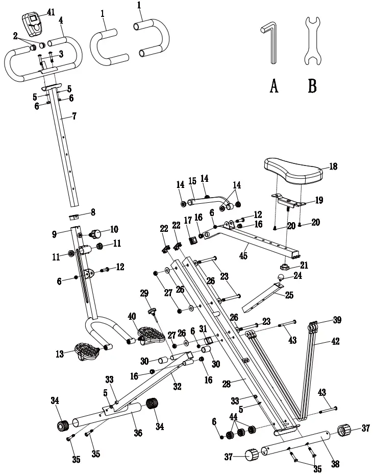 MERACH MR R07 Squat Rider Machine - Parts
