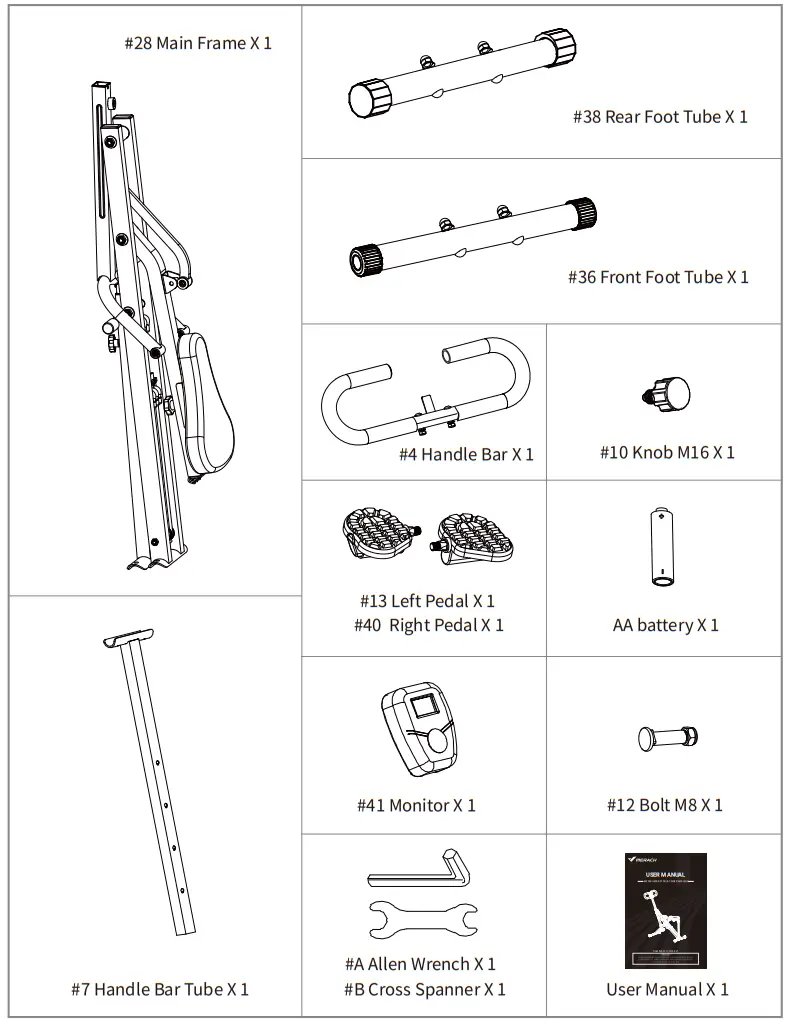 MERACH MR R07 Squat Rider Machine - Parts1