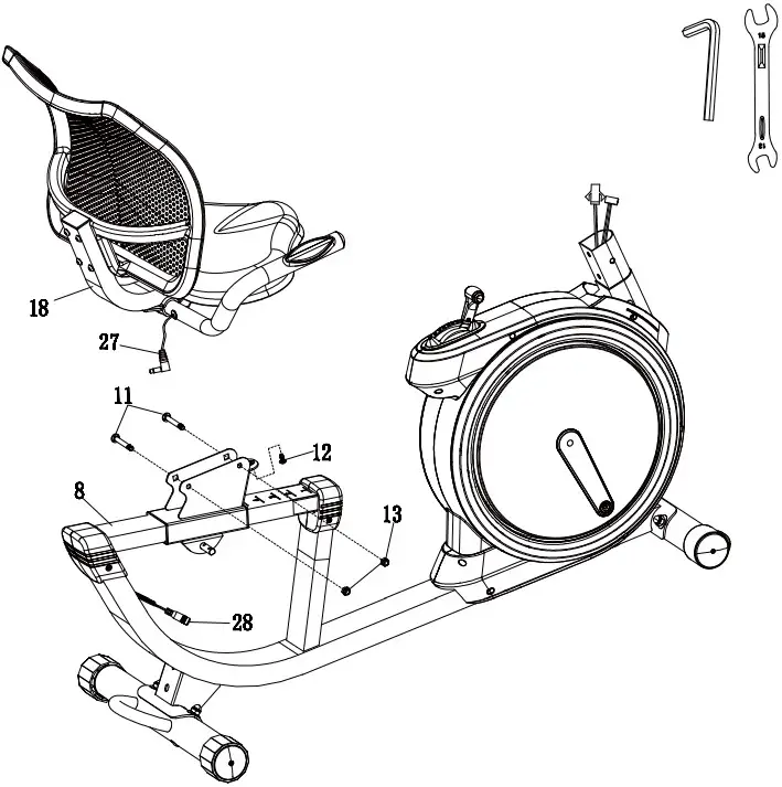 MERACH MR-S19 High End Recumbent Exercise Bike - Main Frame