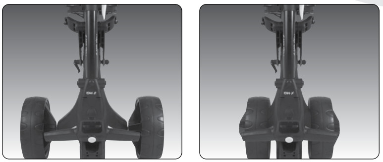 MGI Zip X1 Lithium Electric Golf Caddy - Inverting Rear wheels