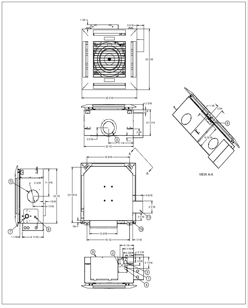 MODINE CSD Ceiling Cassette Ductless Mini-Split and Chilled Water - Chassis