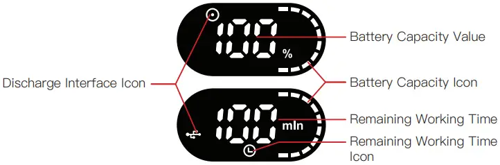 MOMAN Power 99 Touch Mini V-Lock Battery - Screen Display 2