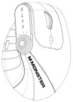 MONSTER M2 Pro Wireless Vertical Mouse - Package Included