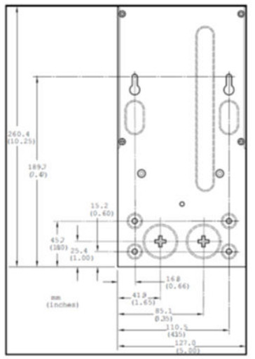 MORNINGSTAR TS-MPPT-30 TriStar MPPT Solar Charging System Controller - Mounting Template