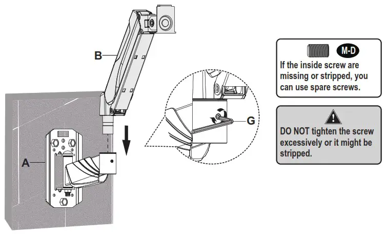 MOUNTUP MU2009 Single Monitor Wall Mount - Hang Monitor 1
