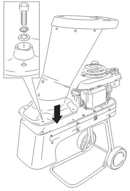 Metalcraft 159CC Petrol Chipper Shredder - Fig 2