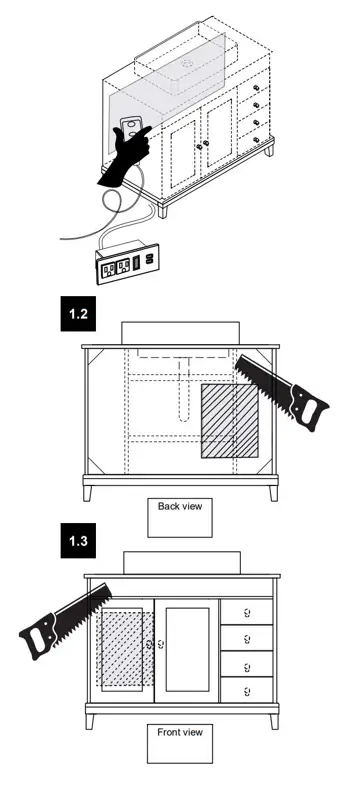 Miseno MV-TAHB60-15VKC-059FY Tahoe 60 Inch Free Standing - GFCI ACCESIBILITY GUIDELINE 1