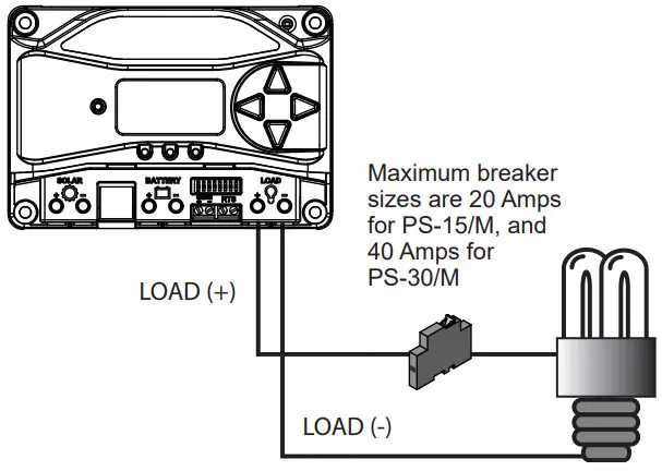 Morningstar PS-15 Solar Charging System Controller - Load Connections