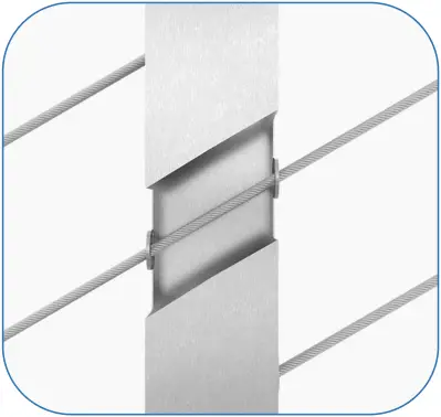 Muzata SpaceSaver Cable Railing System - b39